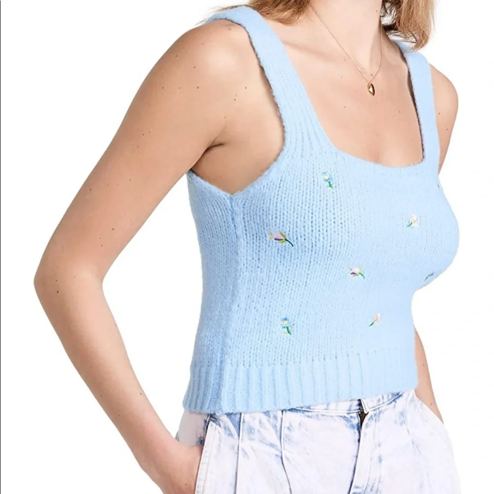 English Factory Women's Embroidered Knit Top lilac